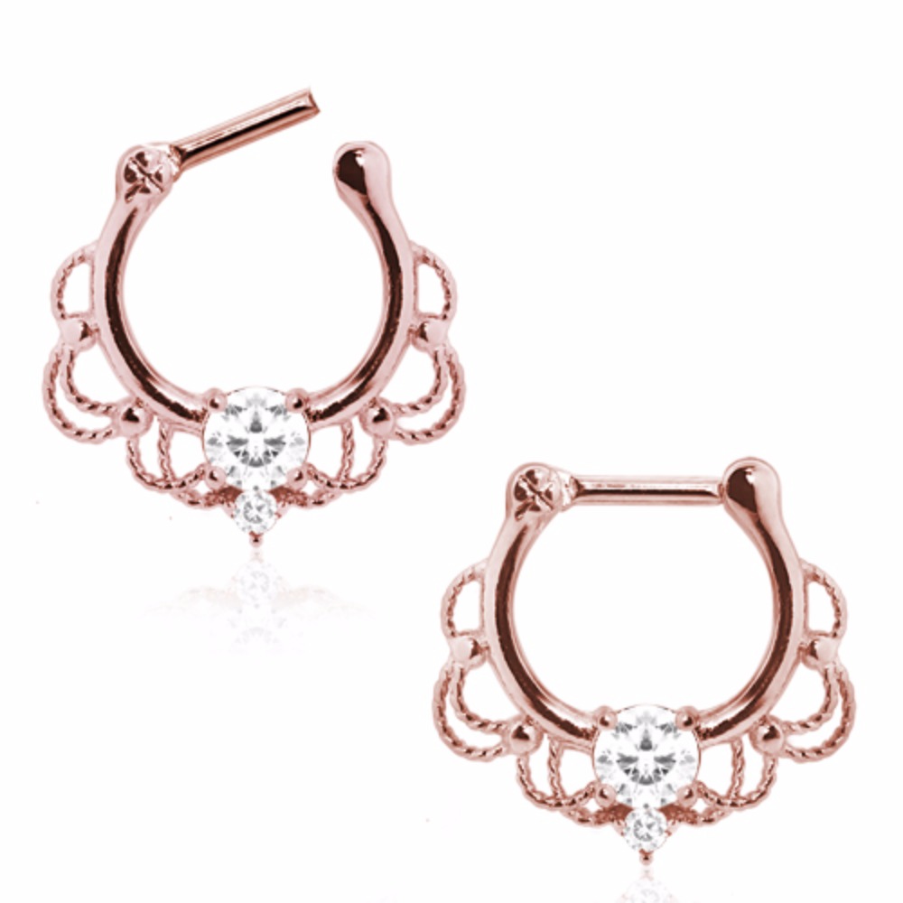 Royalty Ornate WildKlass Septum Clicker 316L Stainless Steel