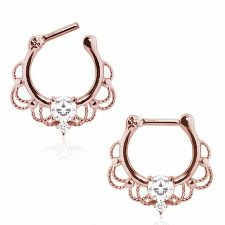Septum Closure - Royalty Ornate WildKlass Septum Clicker 316L Stainless Steel