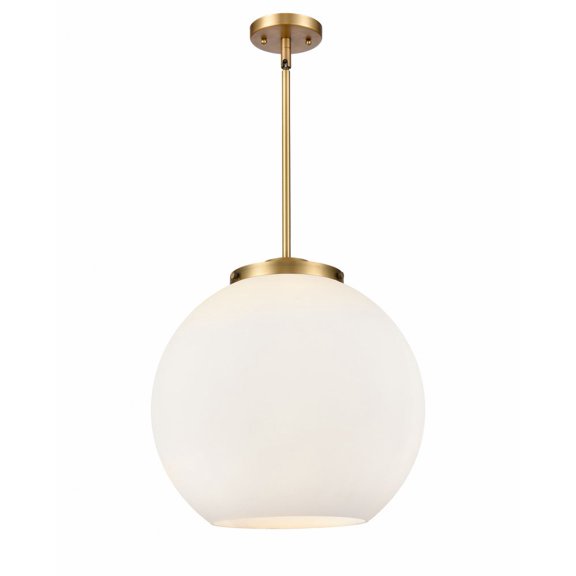221-3S-BB-G121-16 Innovations Lighting Athens - 3 Light Pendant In Industrial Style-16.38 Inches Tall and 15.75 Inches Wide-Brushed Brass Finish-Matte