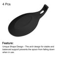 thumbnail image 3 of Uxcell 9.25" x 4.72" Heat Resistant Silicone Spoon Rest Kitchen Utensil Holder, Black 4Pack, 3 of 6