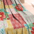 thumbnail image 3 of Pioneer Flower Floral Print Pattern Blanket,Comfortable Soft Lamb Wool Throw Blanket,All Season,Warm Lightweight Blankets for Sofa Bed Couch Living Room Chair,60"x80", 3 of 4