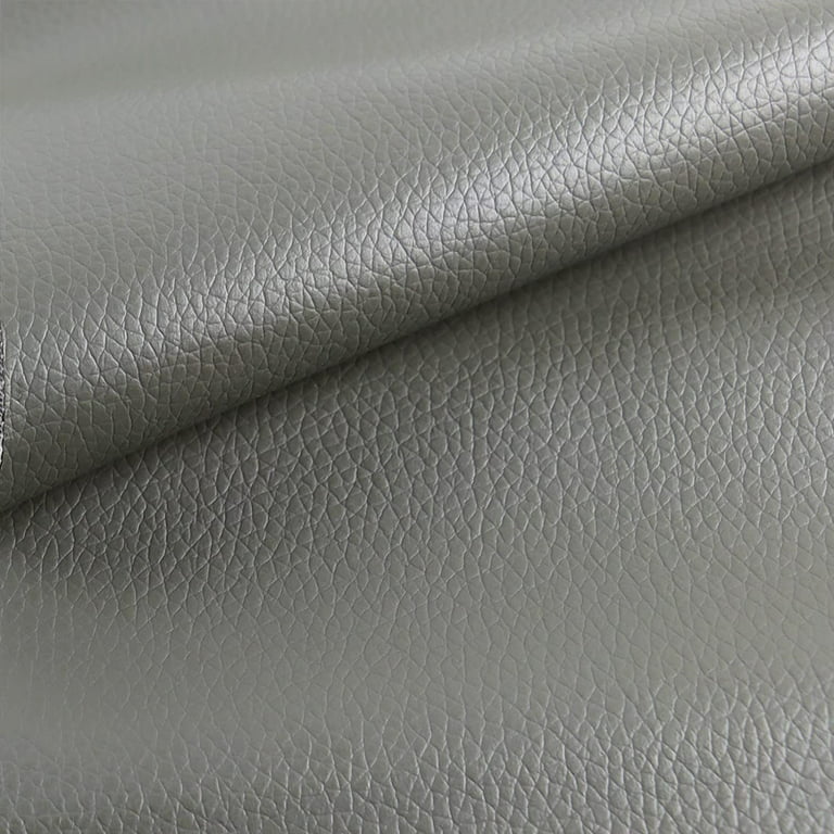 Grey Faux Leather Fabric