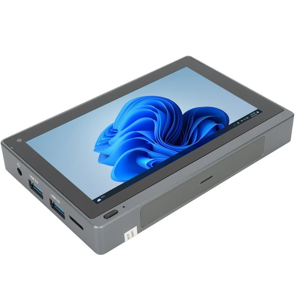 Minicomputadoras Windows11 8GB DDR4 128GB EMMC Mini PC WiFi 60 BT52 RJ45 Gigabit Ethernet Celeron J4125 HD600 Graphics PC Pequeña con Pantalla Táctil de 55in