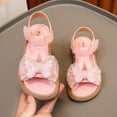 thumbnail image 2 of EnJoCho Cute Kids Girls Sandals Open Toe Ankle Strap Dress Shoes Wedding Party for Toddler Baby Diamond Decorative Bowknot Princess Shoes Summer Casual Party Shoes, 2 of 8