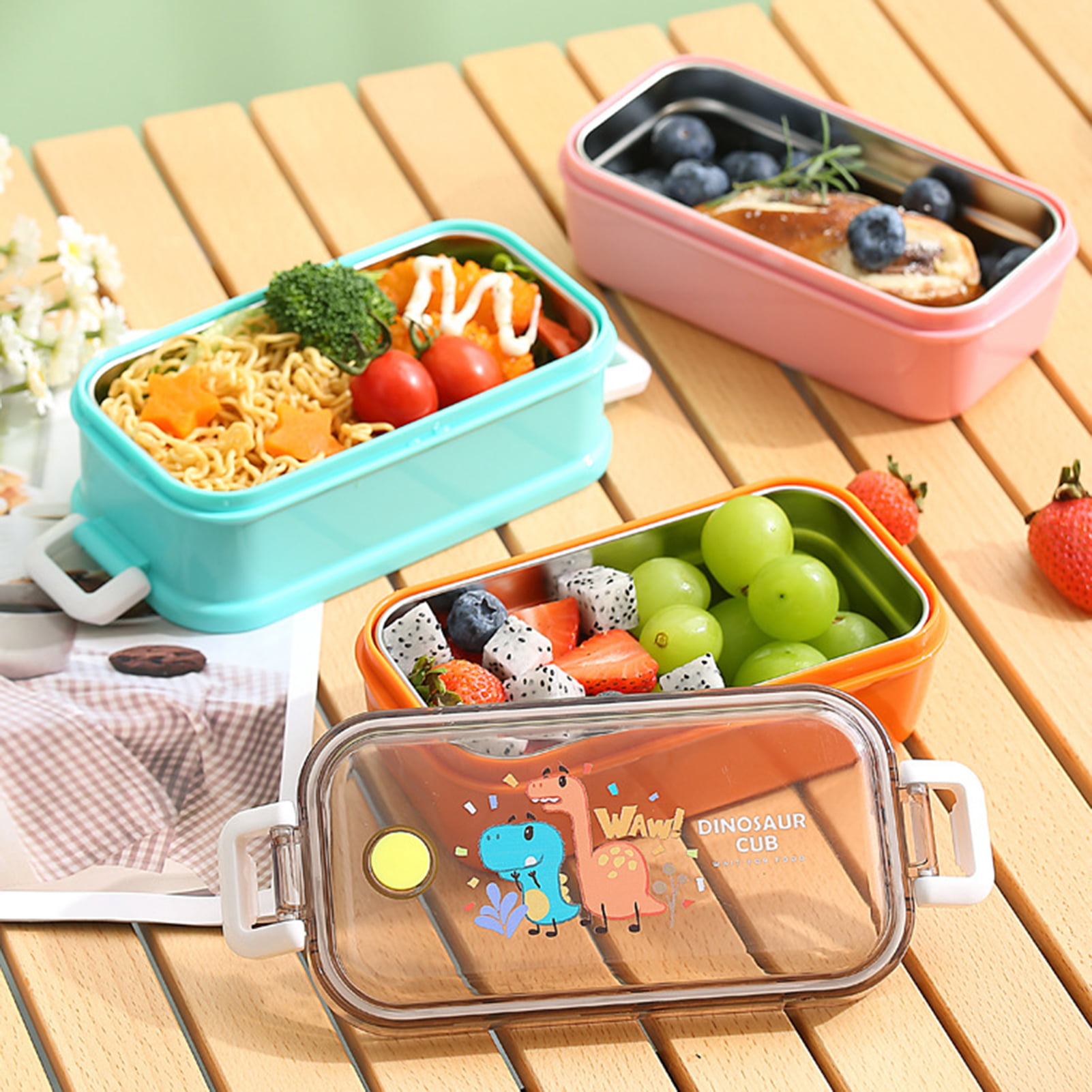 METKA 304 Stainless Steel Lunch Box,Kids & Adults Bento Box Home Travel  Leakproof Bowls,Snacks,Fruits,Salad Food Containers - AliExpress