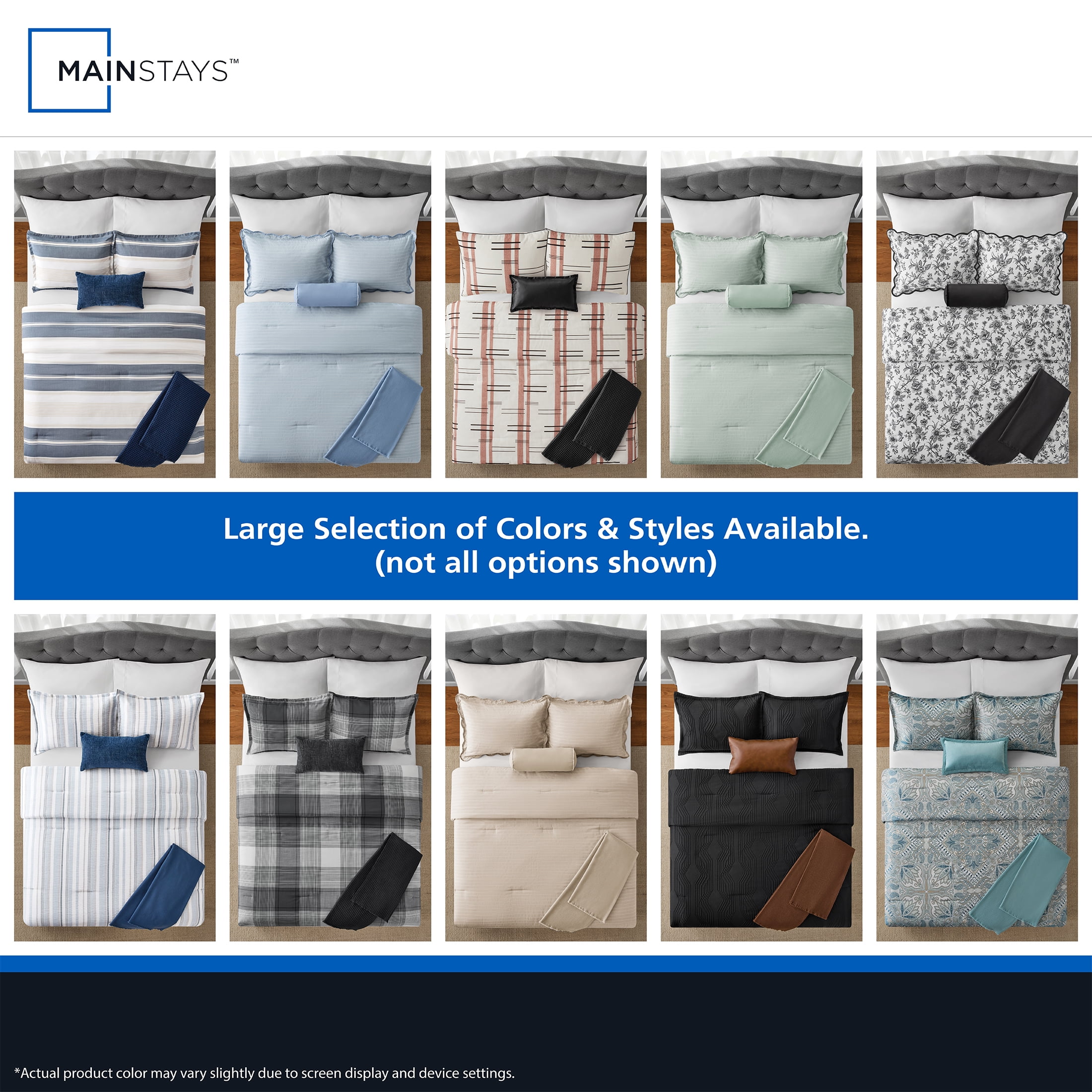 Mainstays Marble 4-Piece Grey Jacquard Comforter Set, Twin/Twin XL
