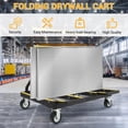 thumbnail image 5 of Yeshouse Folding Drywall Panel Cart Heavy Duty, Foldable Dolly 2200 lbs Capacity,Drywall Dolly with Rubber Swivel Casters, Extendable Panel Cart for Drywall, Plywood, Glass and Sheetrock, 5 of 8