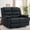 2-Seater-Black, variant on Korser Oversized Loveseat Recliner Sofa with Pockets Faux Leather for Living Room,Home Theater,Black