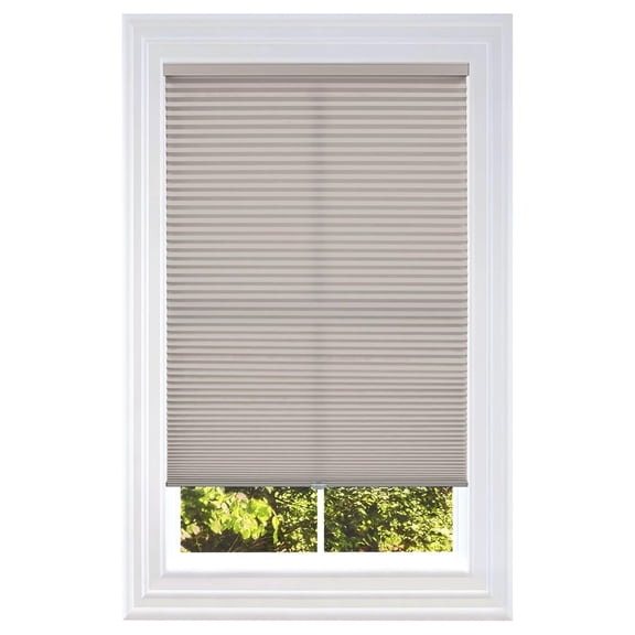 Cellular Honeycomb Cordless Shade, 9/16" Single Cell, Light Filtering, Sticks & Stones, Size: 33.5" W x " H