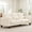 Beige, variant on 3 Seater Sofa, Upholstered Couch with 3 Pillows and Removable Linen Cover, Deep Seat Sofa with Wide Armrests for Living Room, Bedroom, or Office, Beige