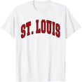 thumbnail image 1 of St. Louis Red Text T-Shirt - Black - 3XL, 1 of 4