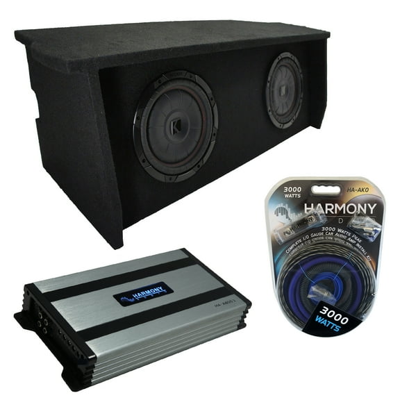07-18 Jeep Wrangler 2 Door Dual 10" Enclosure Kicker 43CVT104 Sub Box HA-A800.1