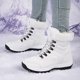 thumbnail image 2 of Botas de nieve para exteriores para mujer, cálidas, forradas con vellón, gruesas, impermeables, antideslizantes, para esquí en la nieve del noreste, zapatos grandes de algodón para mujer, 2 of 6