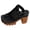 Black, variant on Rokment Platform Dressy Flip Flops for Women Ladies 2026 Fashion Casual Leather Buckles Ankle Strap Chunky Lug High Heels Comfortable Arch Support Dress Sandals Black Size 6.5
