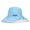 Blue+White, variant on US Daisy Double-Sided UV Protection Wide Brim Bucket Hat Sun Beach Fisherman Cap
