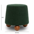thumbnail image 6 of Pemberly Row Contemporary Upholstered Forest Green Boucle Stool, 6 of 7