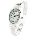 thumbnail image 4 of Silver Small Size Oval Face Metal Band geneva Womens Bangle cuff Watch, 4 of 4