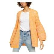 FREE PEOPLE Womens Beige Long Sleeve Open Cardigan Sweater Size: S