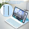thumbnail image 3 of Bluetooth Keyboard Case with Mouse for Samsung Galaxy Tab S10 FE Plus 13.1 inch 2025 SM-X620/X626B/X626 Protective Cover with Wireless Mouse / Keyboard, 3 of 7