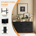 thumbnail image 2 of Simenmax 5 Storage Dresser for Bedroom, Wide Fabric Closet Chests Organizer Tower Furniture, Black, 2 of 7