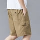 thumbnail image 5 of Ceisia Men's Fashion Casual Workwear Stretchy Gift Waist Multiple Zipper Pockets Solid Half Shorts - All-Season Outdoor Daily P ants, 5 of 7