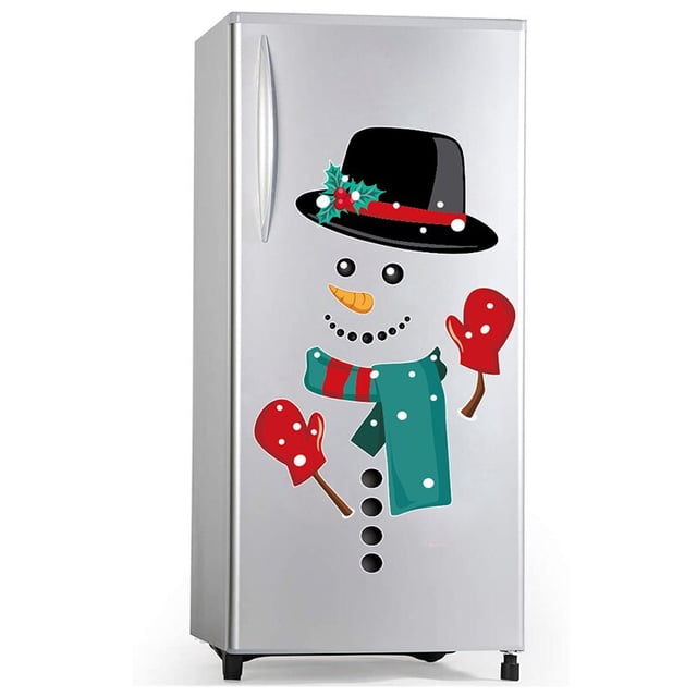 Christmas Magnetic Refrigerator Sticker Cartoon Cute Xmas Santa Claus Snowman Refrigerator Sticker DIY Garage Door Sticker1China He Qiyong unisex