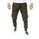 thumbnail image 1 of Jogger cargo de gabardina stretch John Silver Corte skinny y estampado de camuflaje verde, 1 of 2