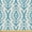 Cadet Blue and Eggshell, variant on Ambesonne Indigo Blue Fabric by the Yard Upholstery, Mandala Leafy Bohemian, 1 Yard, White Dark Grey