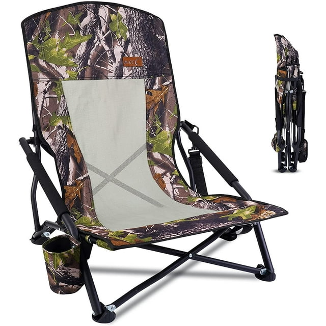 Agréable Chaise de Chasse, Siège de Chasse, Chaise de Dinde, Chaise de Randonnée Pliante de Camping sur la Plage avec Porte-Gobelet Portent une Sangle Compacte Robuste en Plein Air, Voyage (Lot de 1) (Lot de 1)