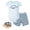 Blue Whaley Awesome, variant on Boy Cotton Bodysuit, Shorts and Shoe Set, Mommys Surfer Dude, 6-9 Months