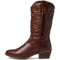 thumbnail image 2 of Steve Madden Hayward HAYW01S1-200 Women's 7 Brown Leather Western Boots JOBB1665, 2 of 5
