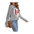 thumbnail image 4 of Arvbitana Valentine's Day Sweater Pullover for Women Long Sleeve Crewneck Cute Love Heart Print Knitted Tops Casual Loose Ribbed Jumper, 4 of 6