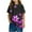 Hot Pink, variant on SGFCWSX Girls Short Sleeve T Shirts, Kids Floral Print Crew Neck Tees Summer Casual Tops Purple Size 9-10 Years