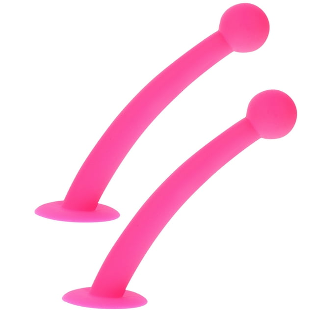 1 par de ventosas de silicona para casco, antenas y tentáculos, accesorios para casco de motocicleta (par de tentáculos rosados)