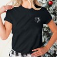 thumbnail image 4 of AherBiu Hauts d'Été pour Femmes Manches Courtes T-Shirts Confortables Imprimé Cœur Col Rond Basiques Blouse, 4 of 5