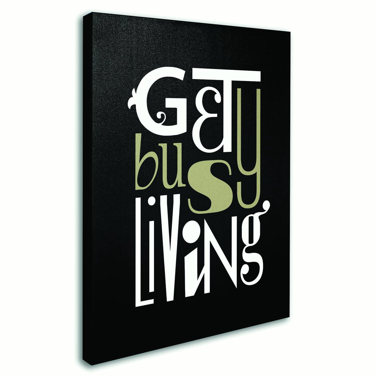 Trademark Fine Art "Get Busy Living" Canvas Art by Megan Romo