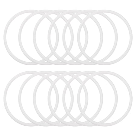 Uxcell 12 Pcs Dream Catcher Rings,Metal Crafts Hoops Floral Hoop 3 Inch Macrame Hoops Rings for DIY Crafts Wreath Making Supplies Plant Hangers, White