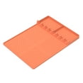 thumbnail image 2 of Silicone Griddle Tools Mat for Blackstone, Silicone Spatula Mat BBQ Tool Mat Grill Utensil Holder Side Shelf Mat for Kitchen Countertop Grilling Accessories (Orange), 2 of 6