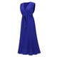 thumbnail image 5 of Vestido de playa plisado de gasa para mujer - Manga con volantes, corte ajustado, color liso, tallas S-XXL, para fiestas de verano/bodas, largo 140 cm, 5 of 7