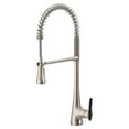 thumbnail image 7 of MOEN S5235SRS Sinema Single-Handle Pull-Down Sprayer Kitchen Faucet with Power Clean and Spring Spout in Spot Resist Stainless, 7 of 7