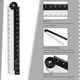 thumbnail image 4 of TQEHS Regla plegable en blanco y negro, sencilla, para estudiantes, escuela, dibujo, suministros para niños, X1m1, papelería, regalo de cumpleaños, J5Z9, 4 of 5