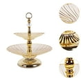 thumbnail image 6 of Fancyes 2 Layer Serving Plate Tiered Fruit Tray Stylish Luxury Buffet Serving Tray Dry Food Display Plates for Event Birthday Kitchen, 6 of 8
