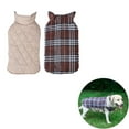 thumbnail image 1 of La chaqueta para perros a cuadros se puede usar en ambos lados de la ropa para mascotas en otoño e invierno., 1 of 5