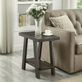thumbnail image 3 of Roundhill Furniture Athens Wood Shelf End Table in Weathered Espresso, 3 of 3
