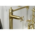 thumbnail image 4 of Kingston Brass KS3707AX Restoration Deck Mount Pot Filler Faucet, Brushed Brass, 4 of 8
