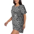 thumbnail image 3 of Womens Pajama Sets With Pocket, Bike gear Pattern Lounge Sets Short Sleeve Sleepwear PJ Sets for Women, 3 of 6