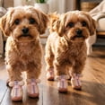 thumbnail image 4 of Dog Winter Booties Small Dog Paw Protective Shoes Antiâ Pet Winter Boots With Fuzzy Lining Adjustable Strap Zipper Closure For Cold Weather Outdoor Walking, 4 of 9