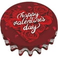 thumbnail image 4 of Valentine Heart Pattern Tablecloth 60 Inch Round Valentine''s Day Red Rose Tablecloths Washable Tablecloth for Party Holiday Kitchen Dining Room Indoor Outdoor Decoration, 4 of 6