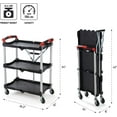 thumbnail image 6 of Olympia Tool 410-007 Pack-N-Roll 150 lbs Folding Collapsible Service Cart, Black/Red, 6 of 9