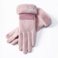 thumbnail image 2 of Guantes térmicos de invierno con pantalla táctil y forro polar, resistentes al viento, para esquiar al aire libre, regalo para mujer 1022, 2 of 5